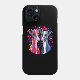 Whippet Couple Valentine Phone Case