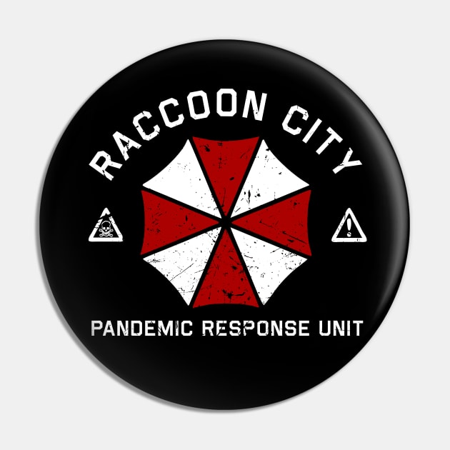 Raccoon City Pandemic Response Unit Pin by PopCultureShirts