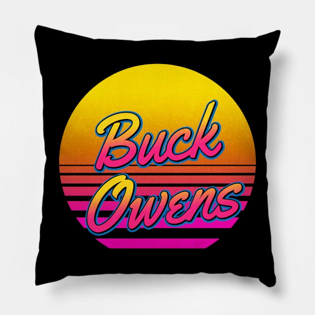 Buck Personalized Name Birthday Retro 80s Styled Gift Pillow by Jims Birds