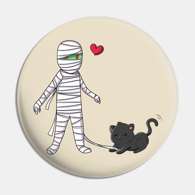 Mummy cat Pin by Jellyworld