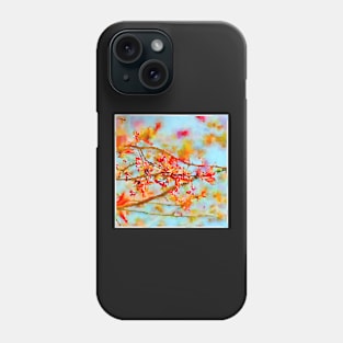 Watercolor Red Floral Branch Phone Case