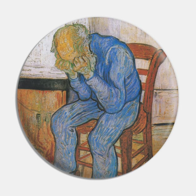 Grieving old man by van Gogh Pin by Artimaeus