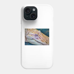 Face of a albino alligator Phone Case