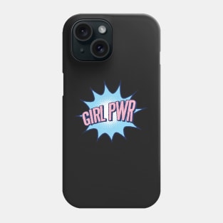 Copy of Girl Power GRL PWR Cute Funny Pink Blue Social Distancing Pop Art FaceMask for Feminists Phone Case