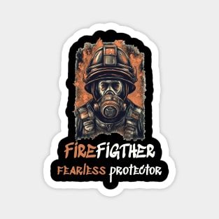 Firefighter Fearless Protector Magnet