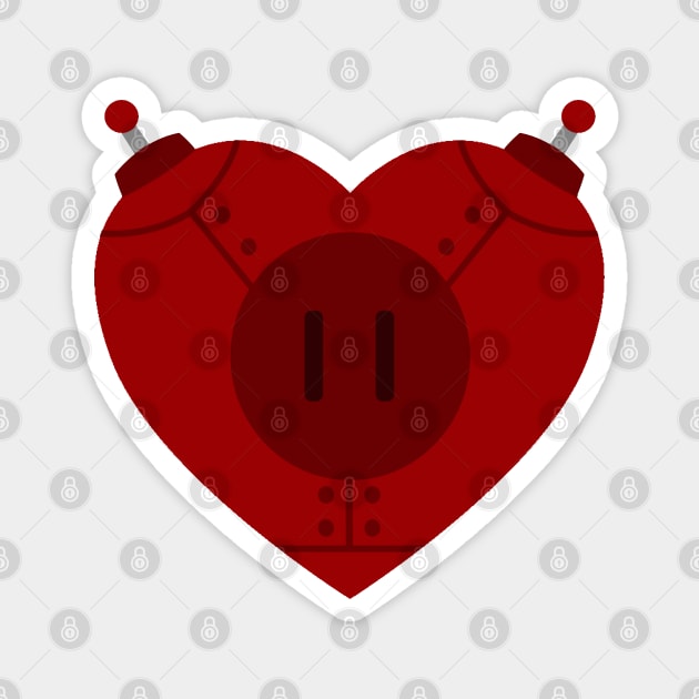 Robot Heart Magnet by Firestorm Fox