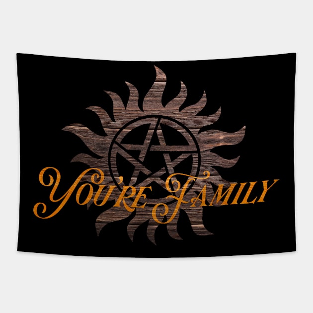 Supernatural Wood Shirt Tapestry by budbloodandbeernuts