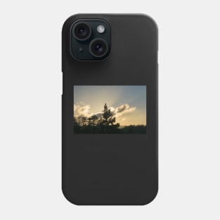 Backlit forest silhouette Phone Case