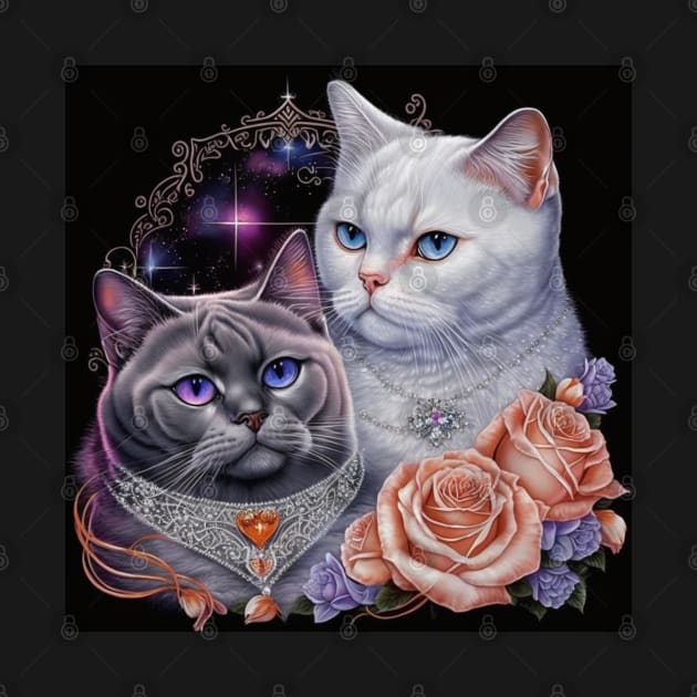 British Shorthair Duo by Enchanted Reverie