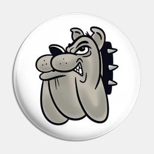 Bulldog mascot head Pin