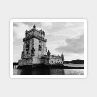 Tower of Belem Black and White, Lisbon, Portugal Magnet