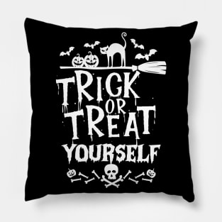 Trick or Treat Yourself Funny Halloween Trick or Treating Pillow