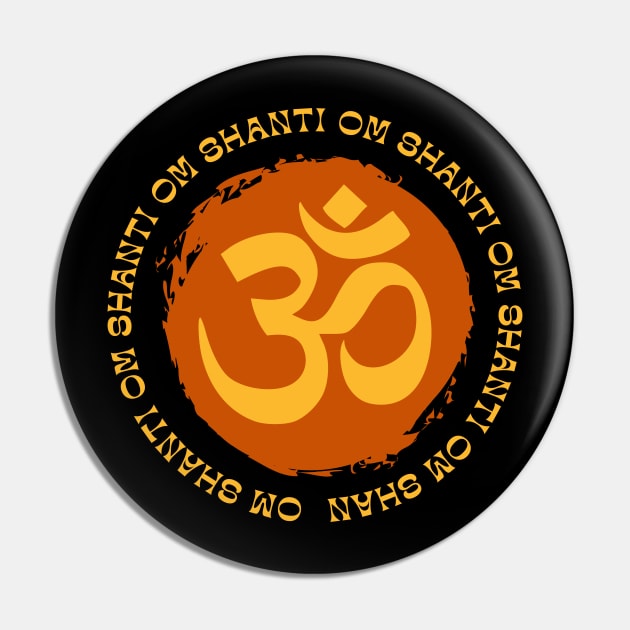 Om Shanti Shanti Shanti Pin by BhaktiCloudsApparel