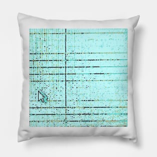 Cursive Blue Pillow