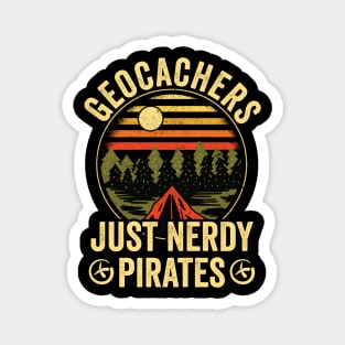 Geocacher Just Nerdy Pirates Geocaching Magnet