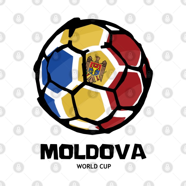 Moldova Football Country Flag by KewaleeTee