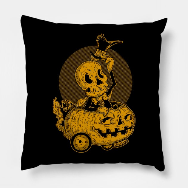 Mr bones for dark garment Pillow by Firebrander