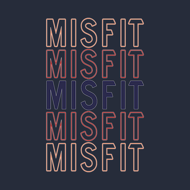 Misfit Repeating Text Shirt Multicolor by BariumBandit