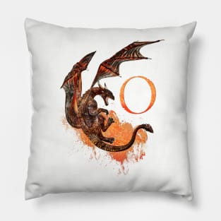 Drachen Buchstabe O Pillow