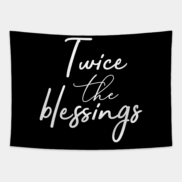 Twice The Blessings. Twin Design Tapestry by PeppermintClover