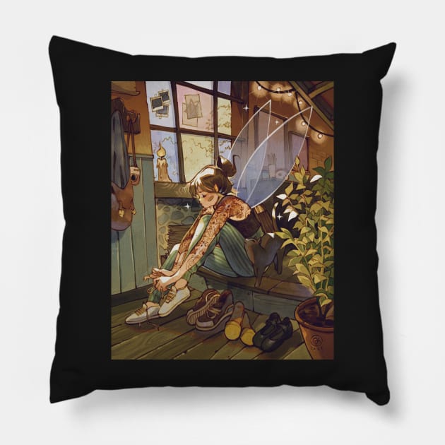 School Days Pillow by SimzArt