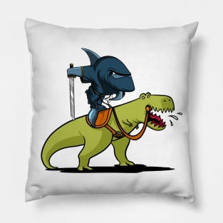 Shark Ninja Riding T-Rex Dinosaur Pillow