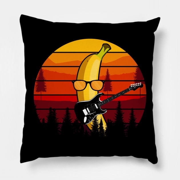 Banana Rock Star Pillow by Fusti