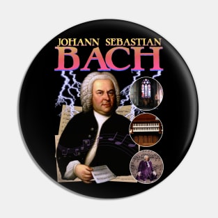 BACH RAP TEE Johann Sebastian Bach Cool Vintage Retro 90's Graphic Classical Composer Band T-Shirt Pin