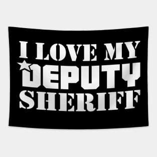 Love My Sheriff Deputy Law Enforcet Appreciation Tapestry