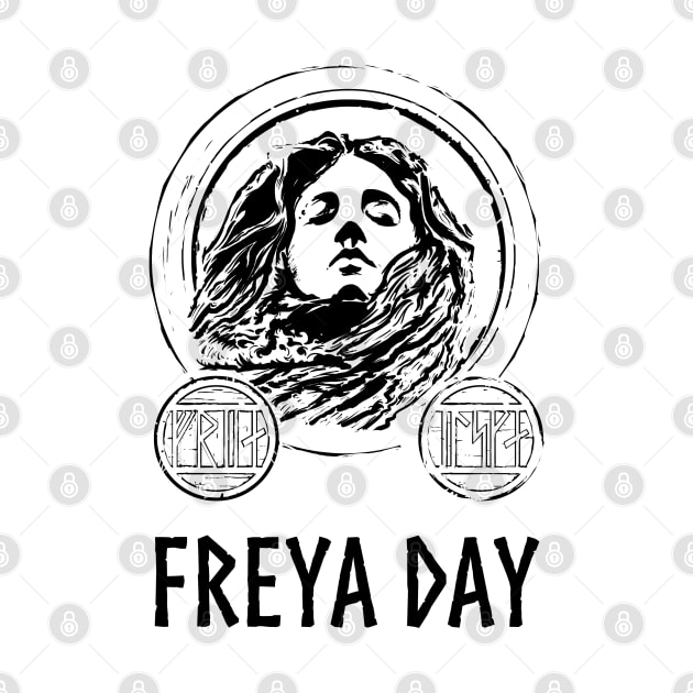 Medieval Norse Mythology Goddess Keep Calm And Praise Freyja by Styr Designs