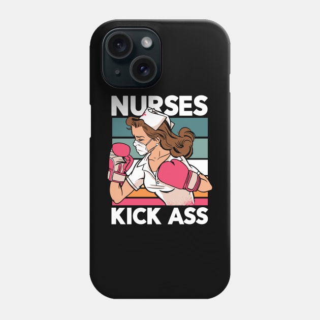 Nurses Kick Ass // Retro Funny Nurse Love Phone Case by SLAG_Creative