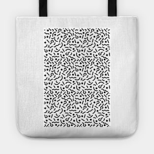 squiggly 80s on white Tote