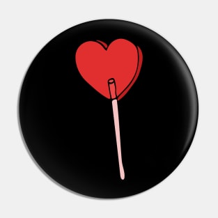 Valentine's day Heart Sucker Pin