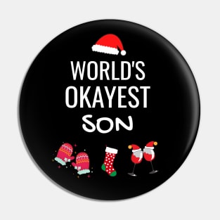 World's Okayest Son Funny Tees, Funny Christmas Gifts Ideas for a Son Pin