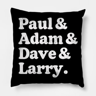 U2 Names List -- Retro Design Pillow