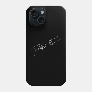 Adam Creation, Cat Mom, Creation of Hand, Funny Cat Lovers Phone Case