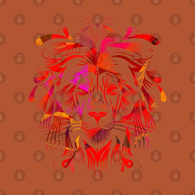 geometric lion by Drawab Designs