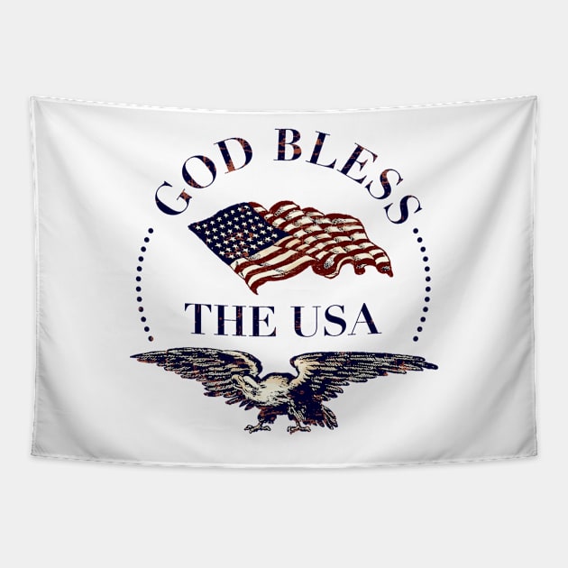 God Bless America Vintage Tapestry by AntiqueImages