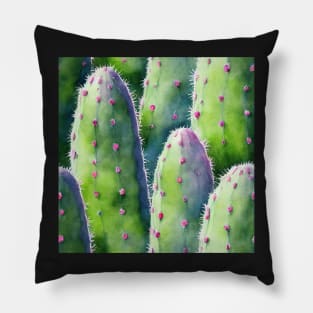 Watercolor cactus plant cactus pattern Pillow