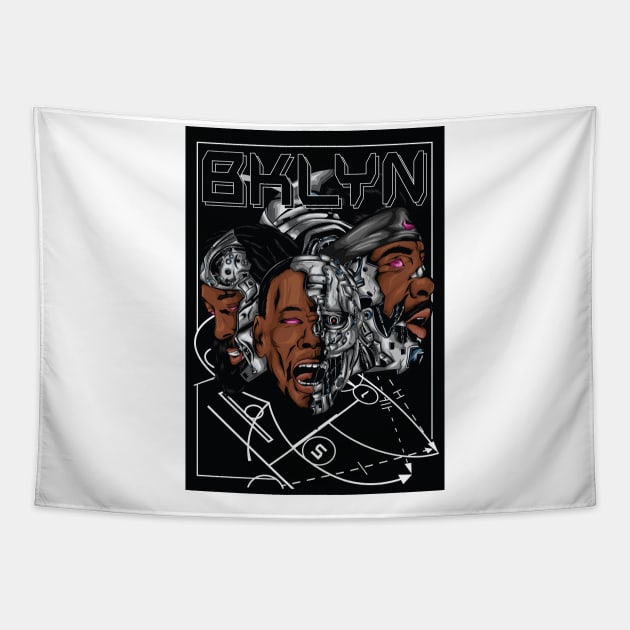 Brooklyn Nets - Big 3 Tapestry by zamtex