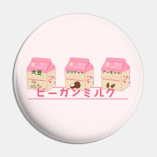 Kawaii Plant Milks Pin