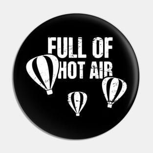 Funny Hot Air Balloon Graphic Pin