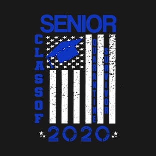 Senior Class Of 2020 Quarantine Survivor Blue T-Shirt