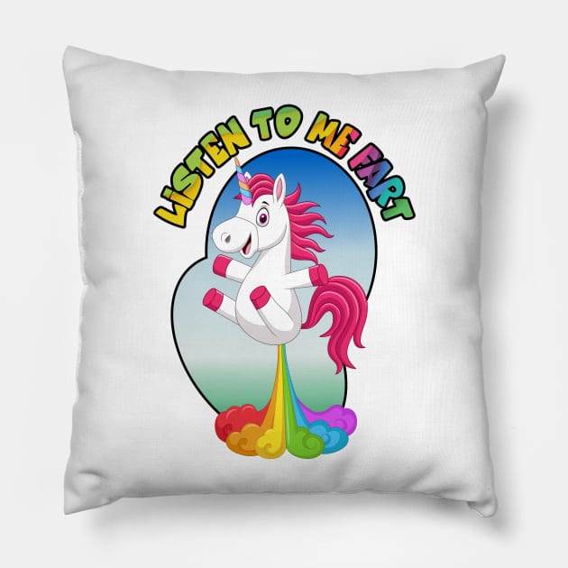 Listen To Me Fart Pillow by Quadrobyte