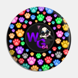 Wolfgirlgaming64 paws logo Pin