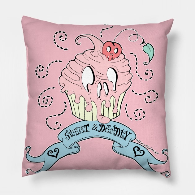 Sweet and Deadly Pillow by Artful Magic Shop