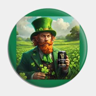 Folk Art Leprechaun Pin