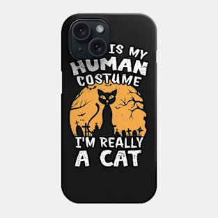 Halloween Black Cat Costume Cat Face Gift Phone Case