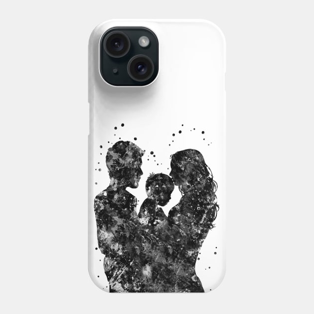 Mother father and son, family Phone Case by RosaliArt