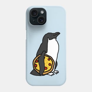 Cute Penguin with Pepperoni Pizza Phone Case